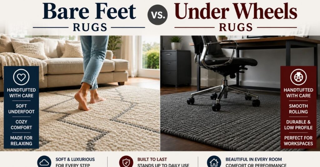 Best rug for a gaming setup: soft floor rug vs. low-pile chair-friendly rug