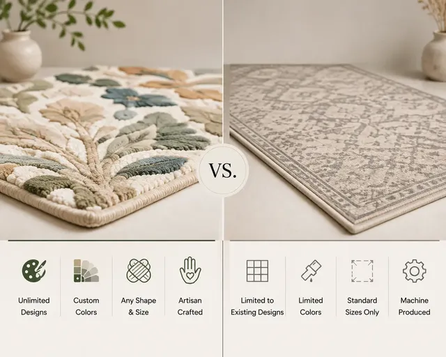 Customization: Where Hand-Tufted Pulls Ahead